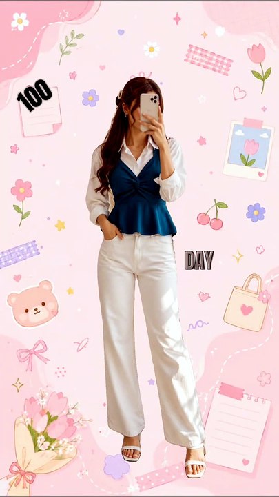 Elegant White & Teal Outfit Ideas | Chic College & Office Wear Look ✨