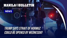 Trump says Strait of Hormuz could be opened by Wednesday