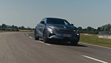 Alpine A390 GTS in Matt-Thunder-Grey Track Driving