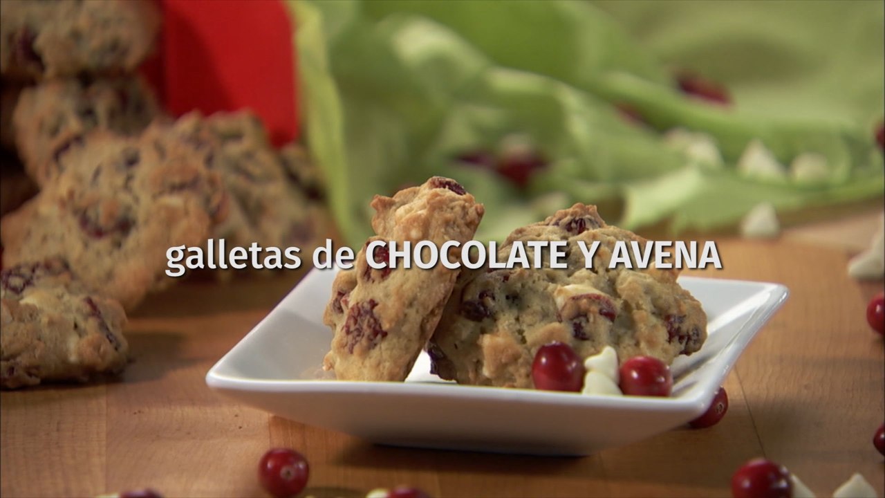 Repostería fácil: galletas de chocolate blanco, avena y arándanos