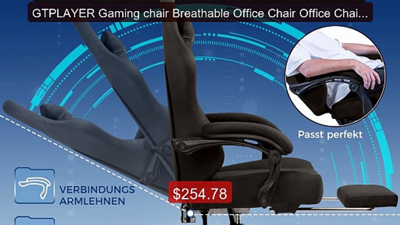 GTPLAYER Gaming chair Breathable Office Chair O...