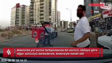 Kavgaya testereyle girdi! Araç kamerası saniye saniye kaydetti