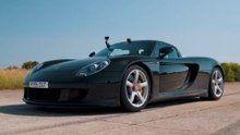 Best-Sounding Drag Race EVER  Porsche Carrera GT v Lexus LFA