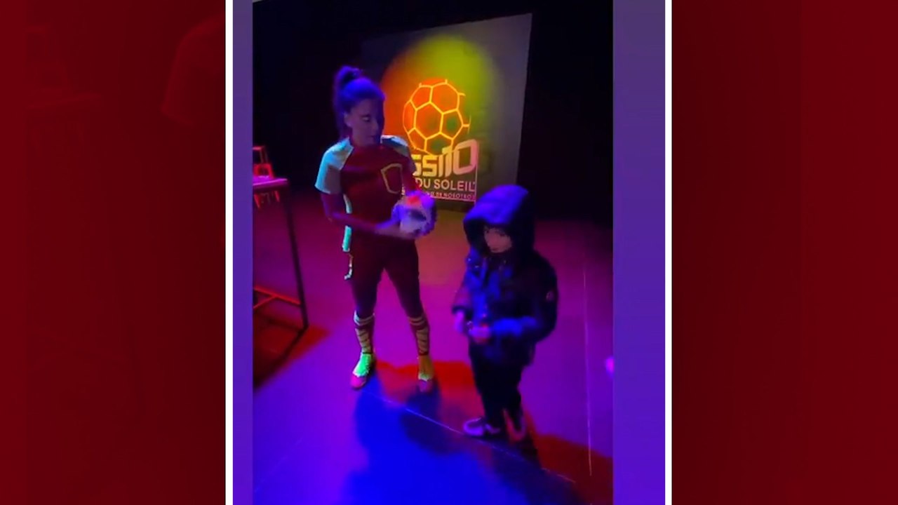Thiago, el hijo de Antonela Roccuzzo y Leo Messi, todo un acróbata en el Circo del Sol
