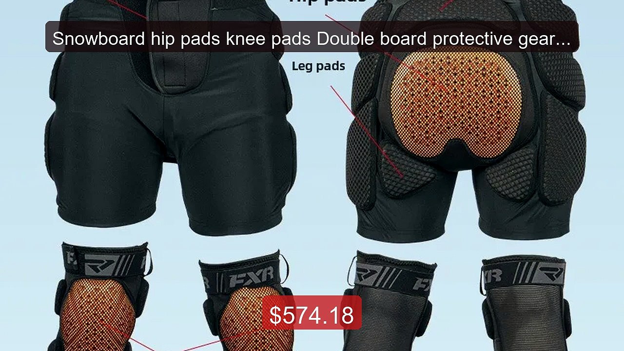 Snowboard hip pads knee pads Double board prote...