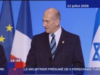 Olmert et Abbas au Grand Palais