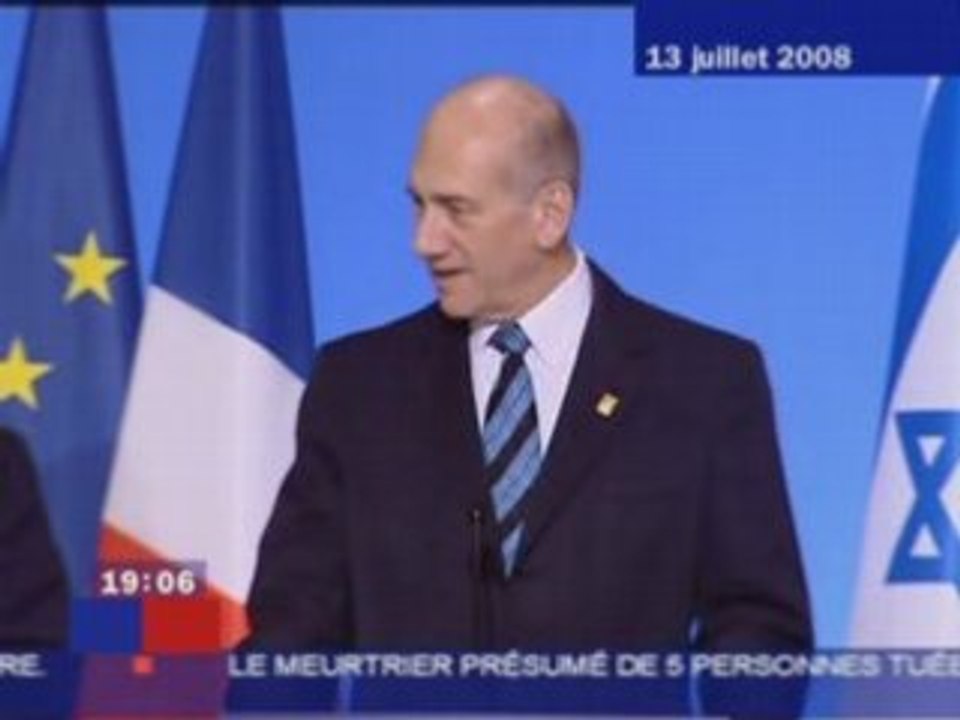 Olmert et Abbas au Grand Palais