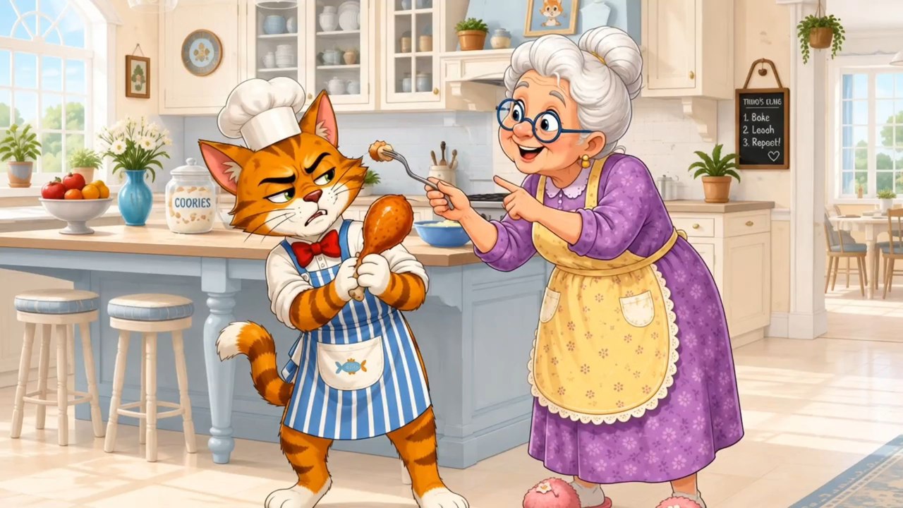 Clever Cat and the Chicken Drumstick! 🍗🐱