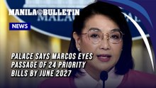 Palace says Marcos eyes passage of 24 priority bills by June 2027