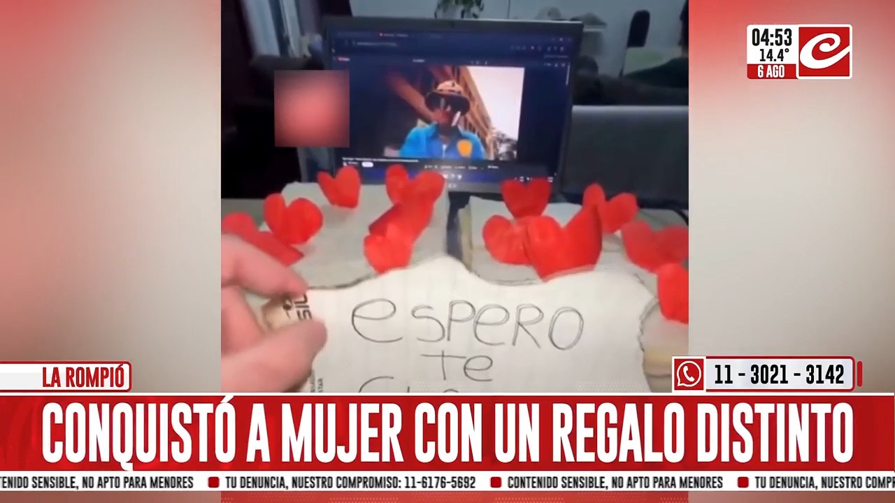 La conquistó con un regalo distinto y el video se hizo viral