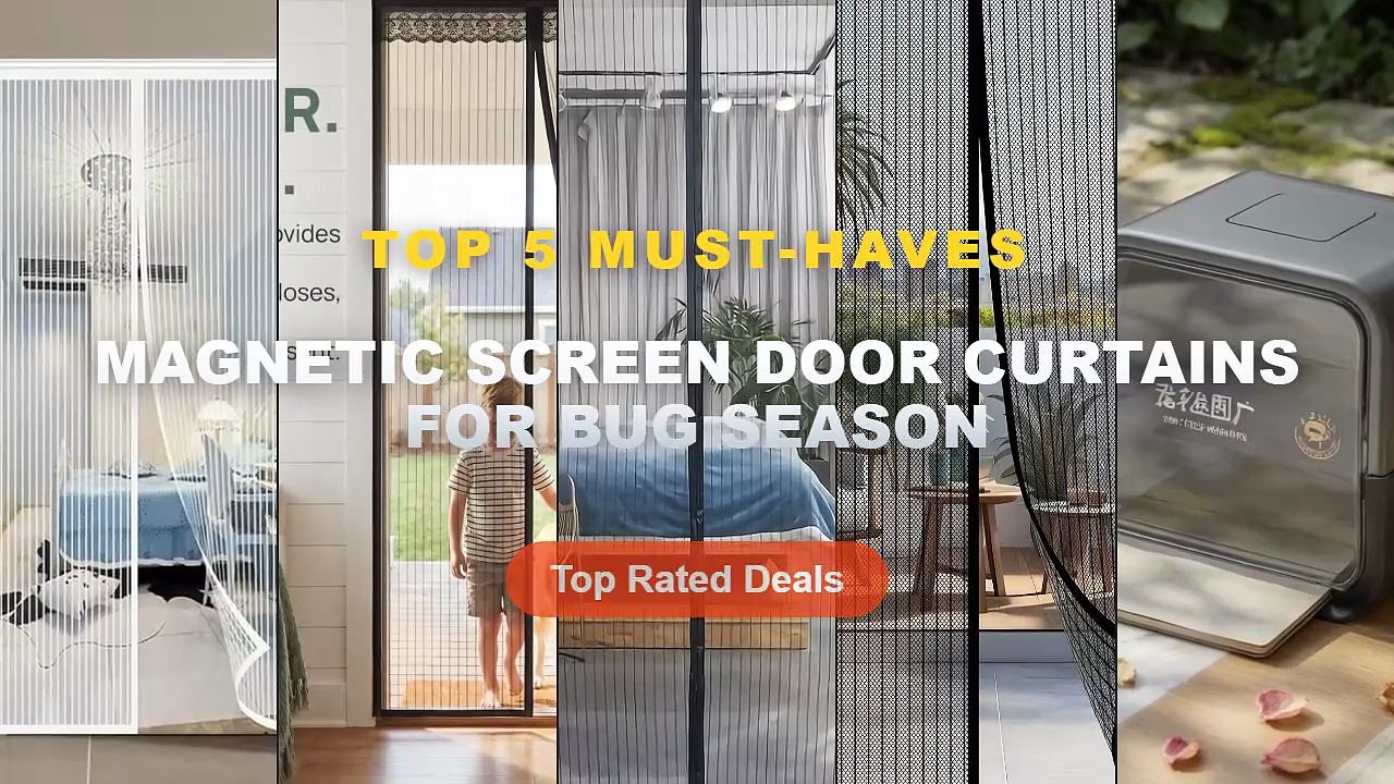 Ultimate Guide to the Best Magnetic Screen Door Curtains For Bug Season - Magnetic Mesh Bug Screen Weighted Vehicle Door...