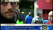 Explosión en un edificio de Rosario en Argentina