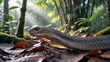 King Cobra : The world’s longest venomous snake, commanding respect with every movement