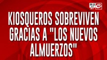 Alfajor o empanada: kiosqueros sobreviven gracias a los "nuevos almuerzos"
