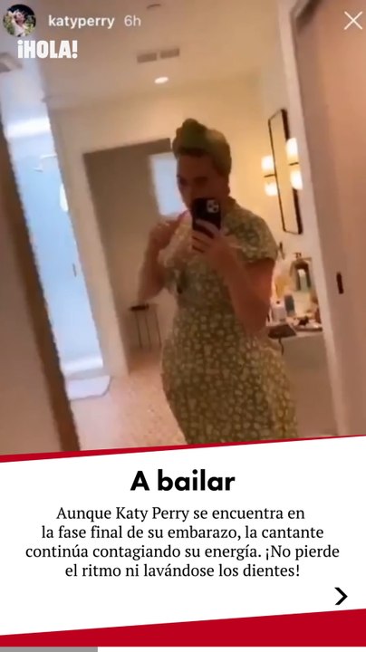 Katy Perry luce embarazo con un divertido baile mientras se lava los dientes