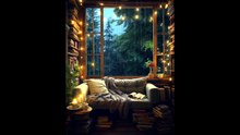 Ambiance Cosy Coin Lecture ☕📖 _ Pluie Douce & Musique Relaxante pour Dormir Profondément 🌧️😴