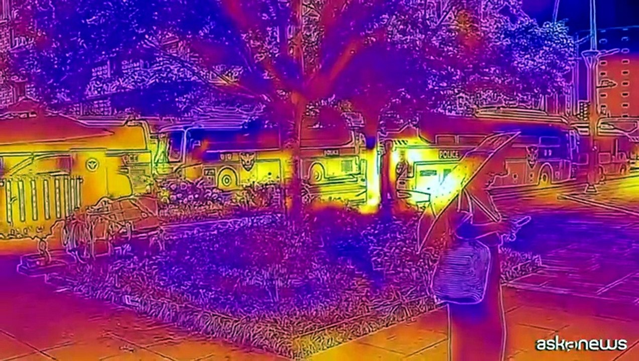 Ondata di caldo in Corea del Sud: Seoul vista tramite una termocamera