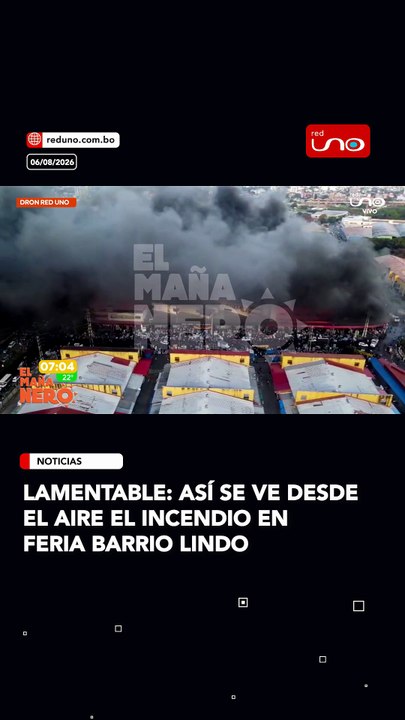 Lamentable: Así se ve desde el aire el incendio en Feria Barrio Lindo