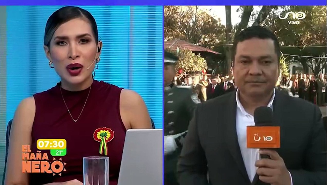 Actos por 201 años de Bolivia en la plaza 25 de mayo