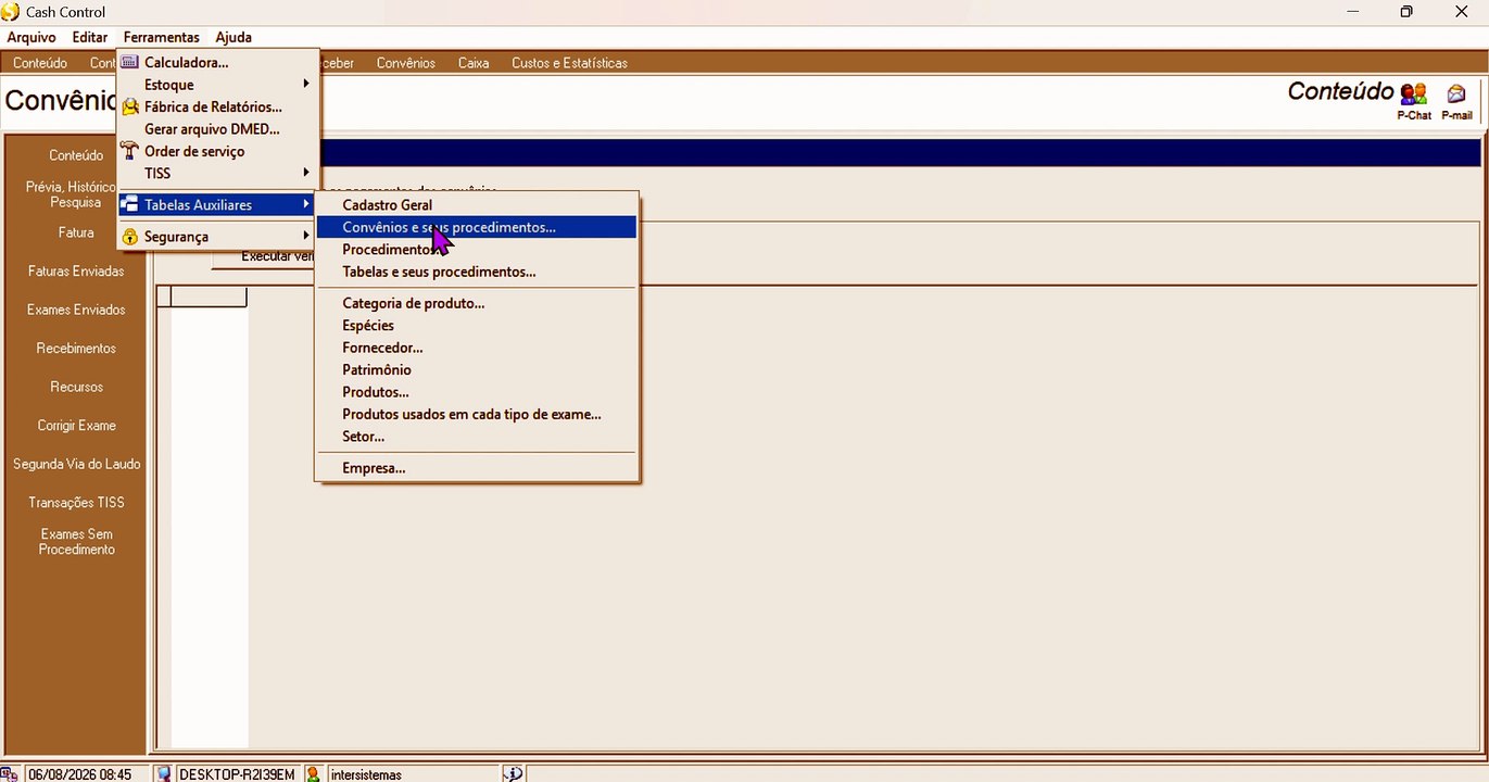 Como criar/inserir procedimento PC