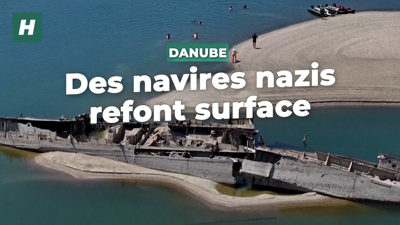 Avec la sécheresse, le Danube révèle des épaves de navires nazis et des os de mammouth