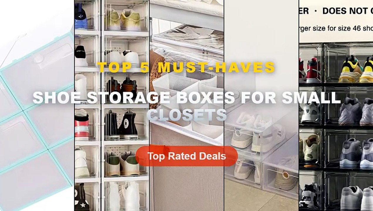 Amazing Shoe Storage Boxes For Small Closets You Need To See - Transparent Shoe Box Magnetic Suction Door Thickened Plas...