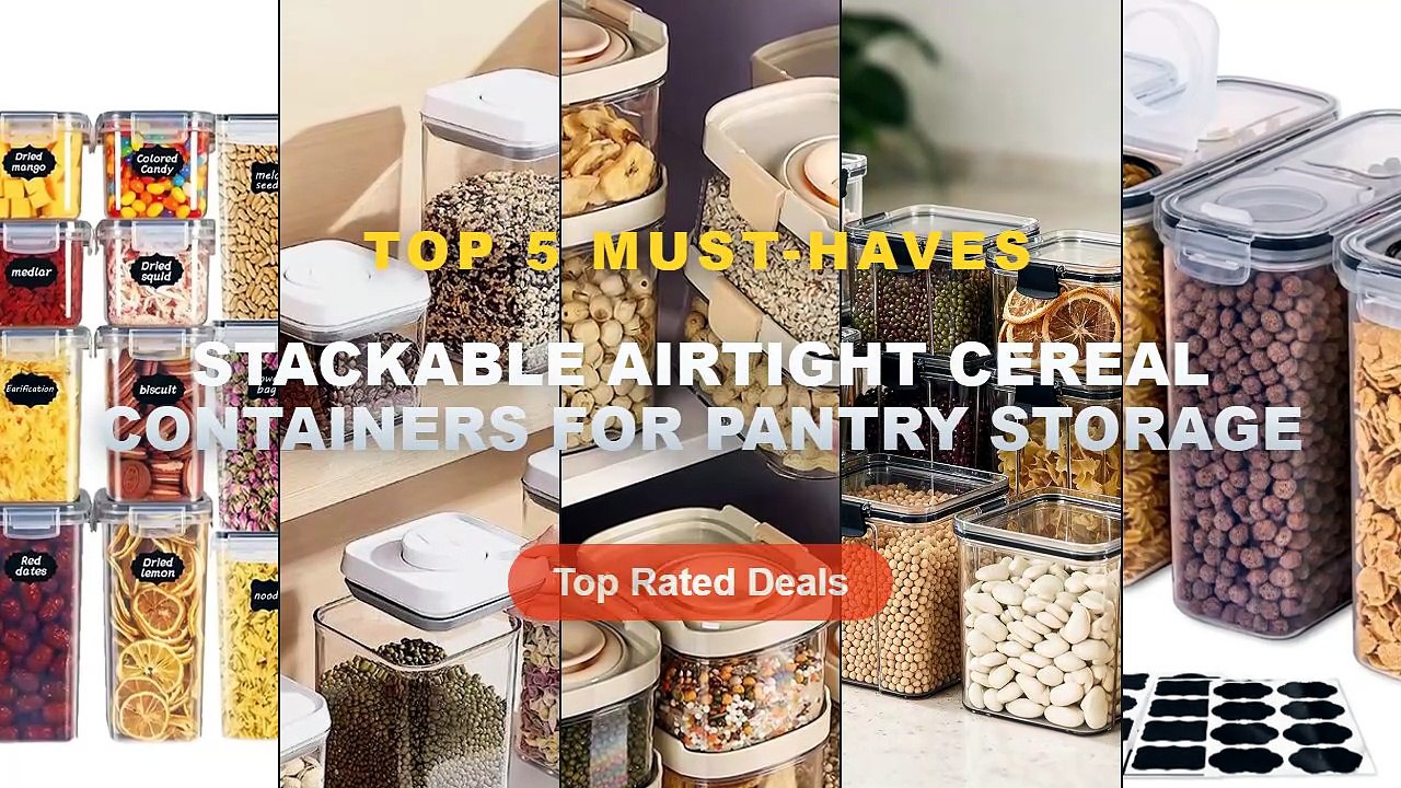 Best Stackable Airtight Cereal Containers For P...