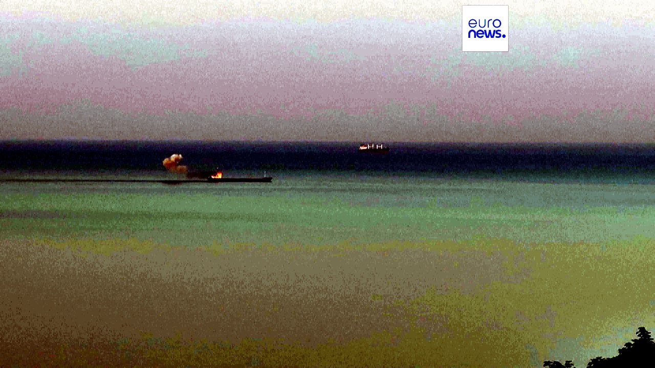 Russische Drohnen greifen deutsches Frachtschiff 