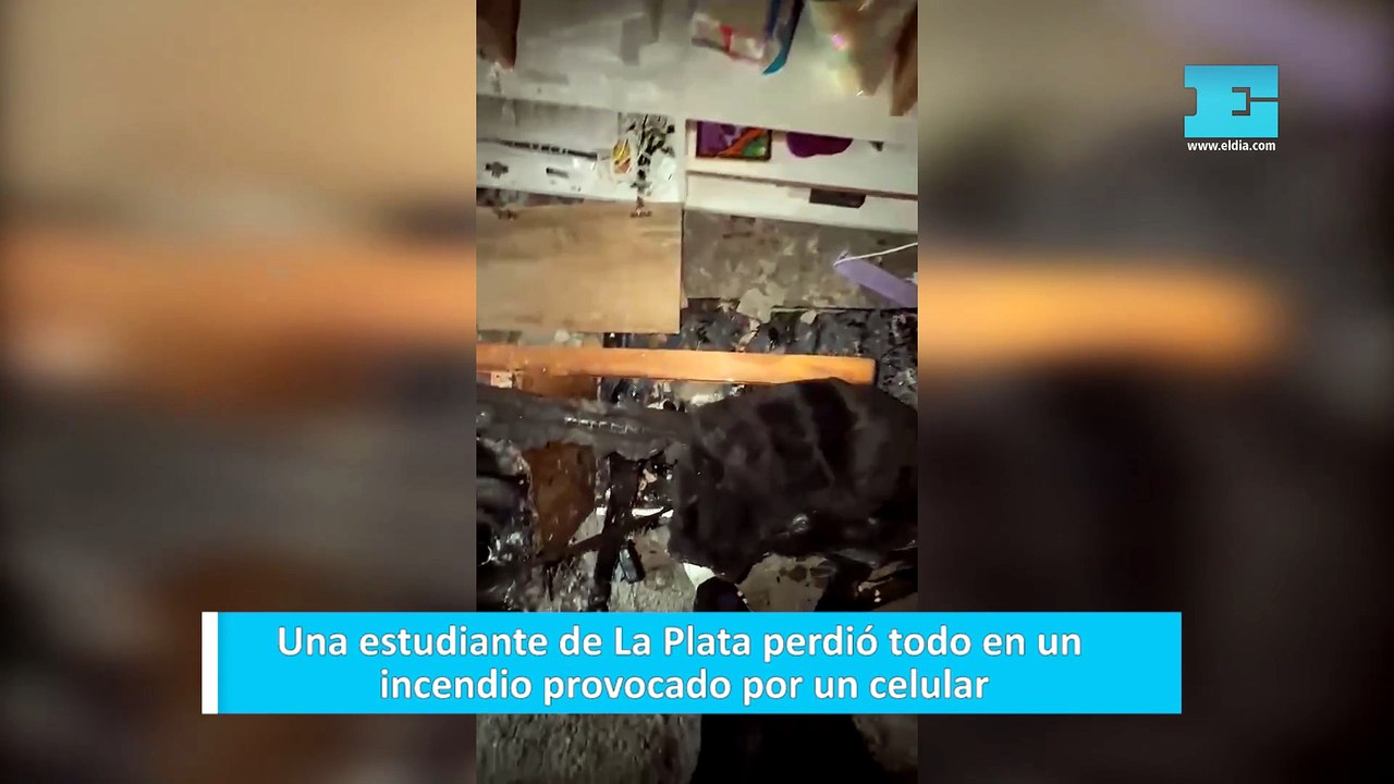 Una estudiante de La Plata perdió todo en un incendio provocado por un celular