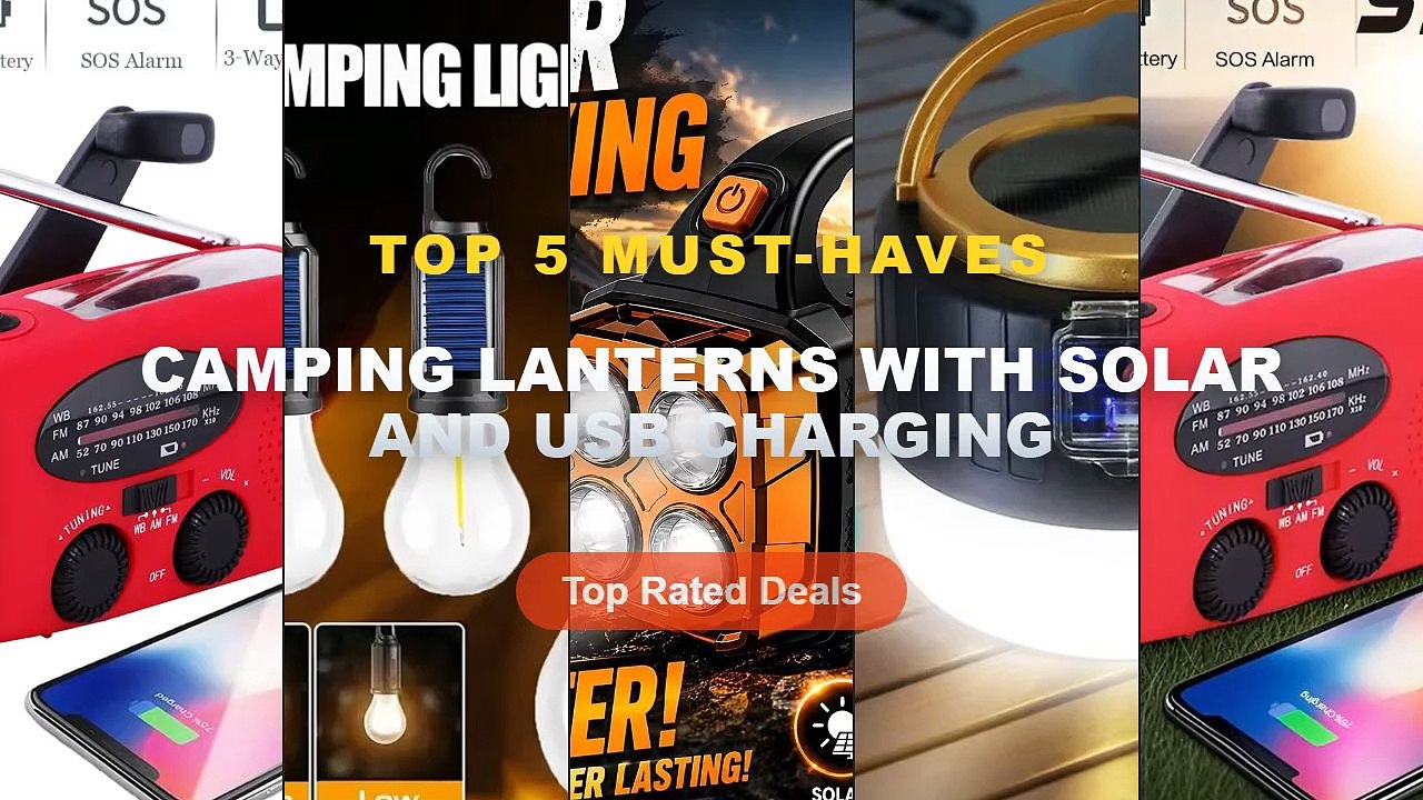 Cheap & Best Camping Lanterns With Solar And USB Charging Unboxing & Review - Solar Hand Crank Powered Camping Light Wit...