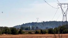 Incendio a Suvereto: l'elicottero in azione
