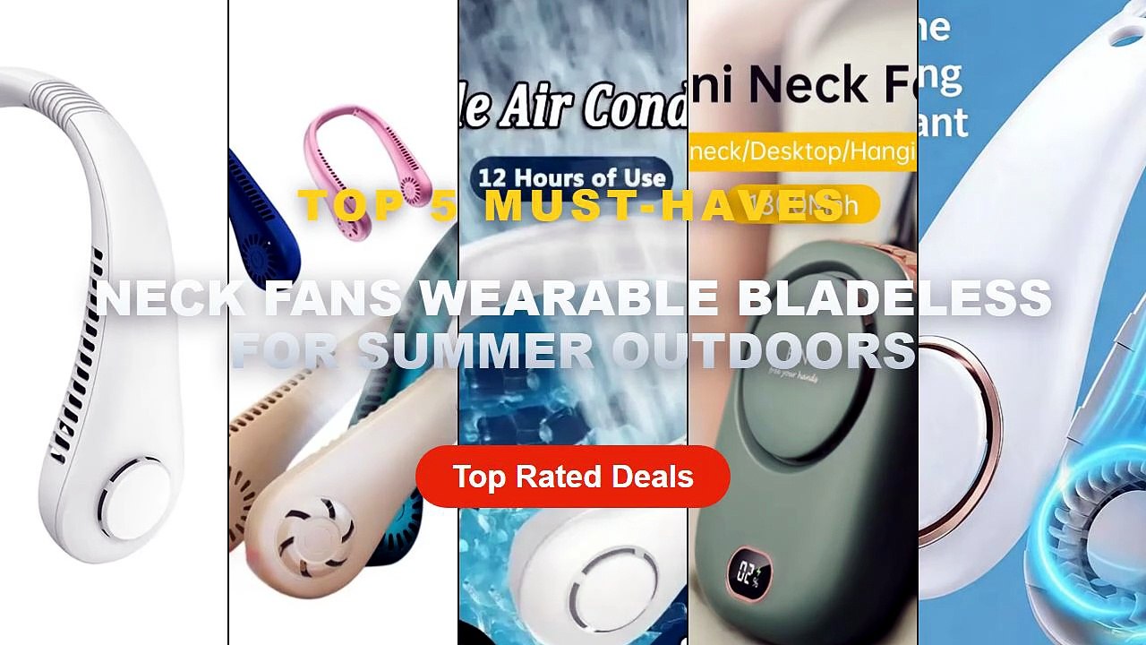 Best Neck Fans Wearable Bladeless For Summer Outdoors on AliExpress | Review - New Mini Neck Mounted Fan Portable Bladel...