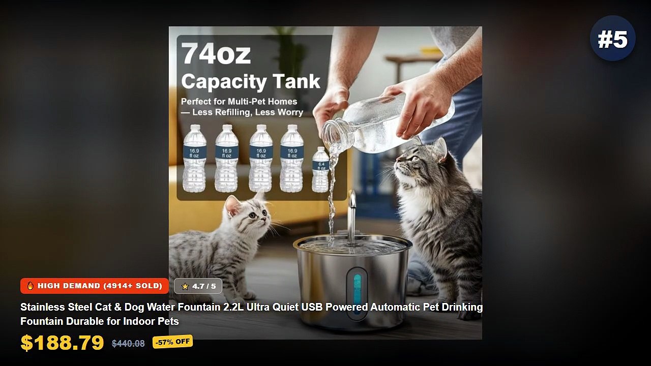 Don't Buy Cat Water Fountains With Silent Pump...