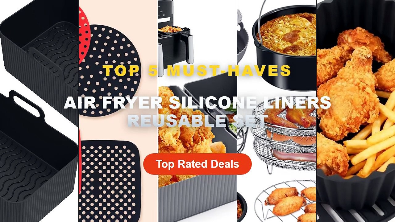 Ultimate Guide to the Best Air Fryer Silicone Liners Reusable Set - Reusable Air Fryer Silicone Liners Square Non Stick ...