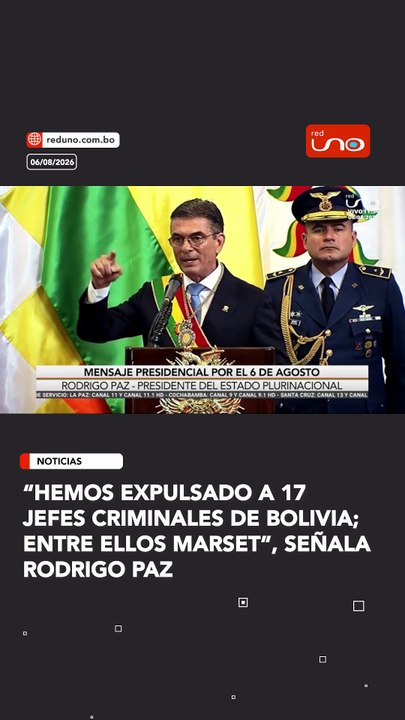 “Hemos expulsado a 17 jefes criminales de Bolivia; entre ellos Marset”, señala rodrigo paz