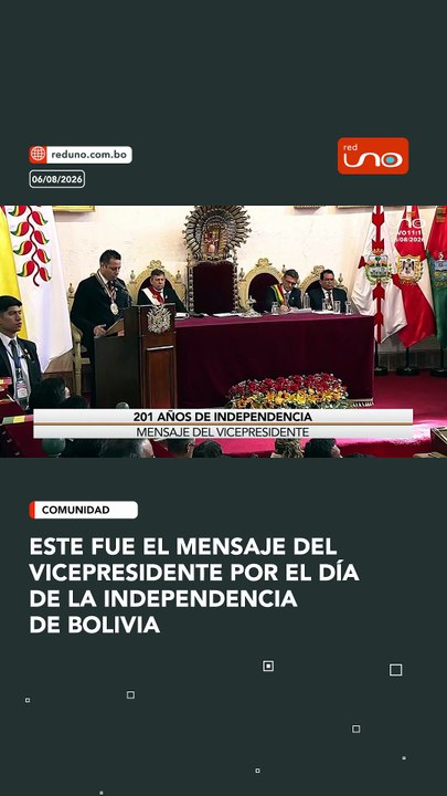 En el marco de los 201 años de la Independencia de Bolivia, el vicepresidente del Estado compartió un mensaje dirigido a la población.