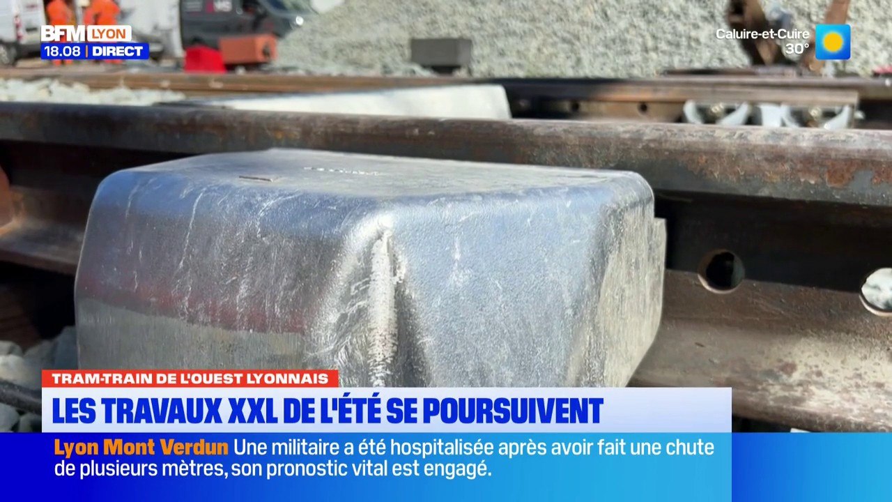 Tram-train de l'ouest lyonnais : les travaux XX...