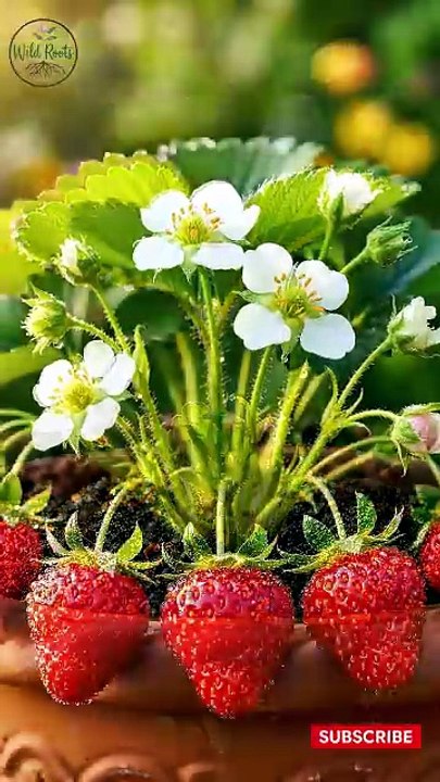 Grow Strawberries in Pots from Seed! 🍓🌱 #GardeningHacks