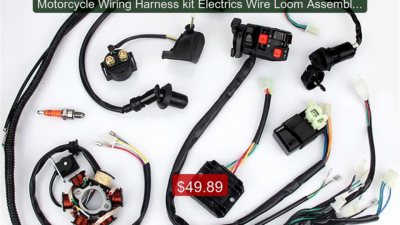 Motorcycle Wiring Harness kit Electrics Wire Loom Assembly Fo... -- Amazing Value 2026 | Must Have!