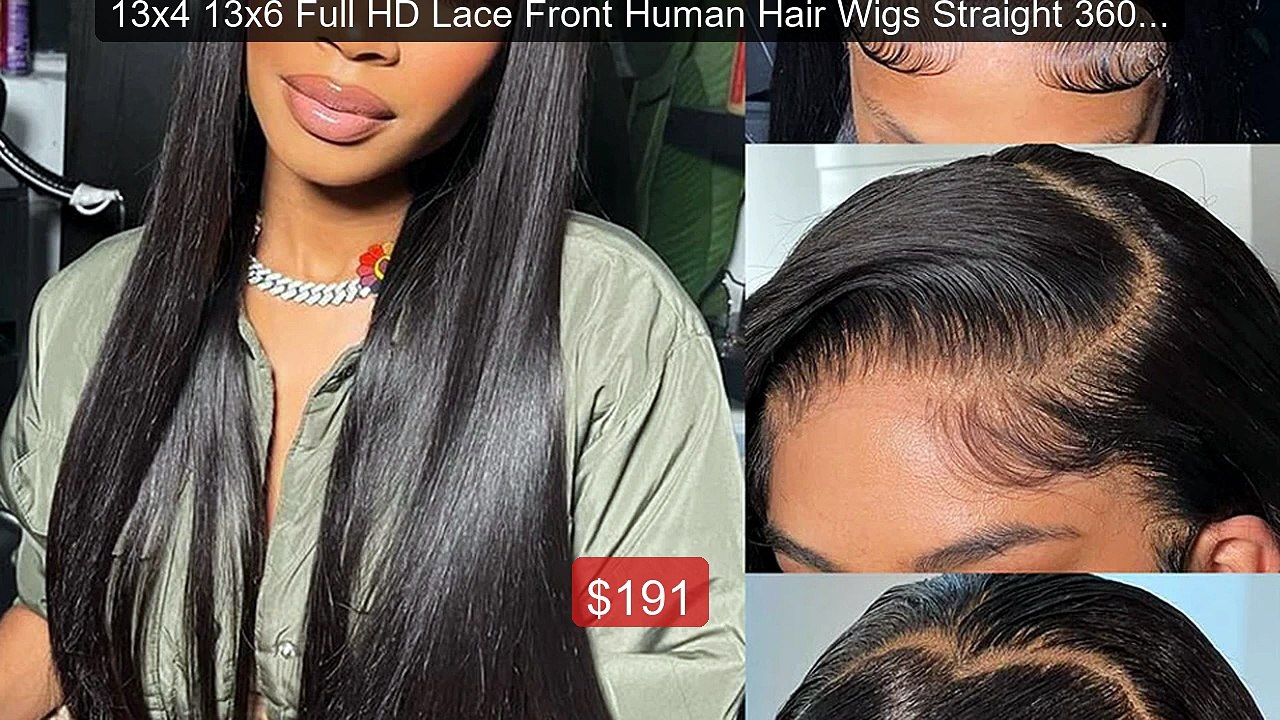 13x4 13x6 Full HD Lace Front Human Hair Wigs Straight 360 Tran... -- Best Buy 2026 | Great Quality!