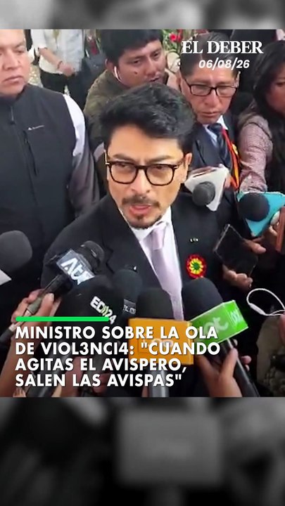 Ministro sobre la ola de viol3nci4: "Cuando agitas el avispero, salen las avispas"
