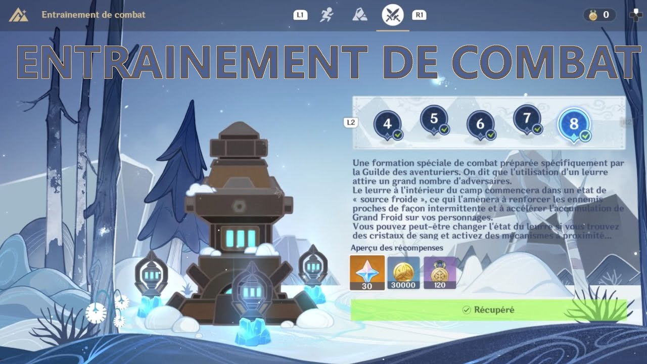 Genshin Impact FR | Event - Ombre au cœur du Blizzard : Entrainement de COMBAT  !
