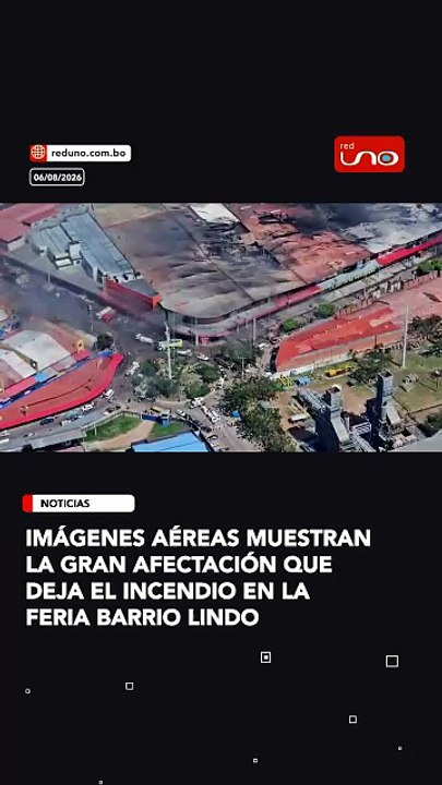 Imágenes aéreas muestran la gran afectación que deja el incendio en la Feria Barrio Lindo