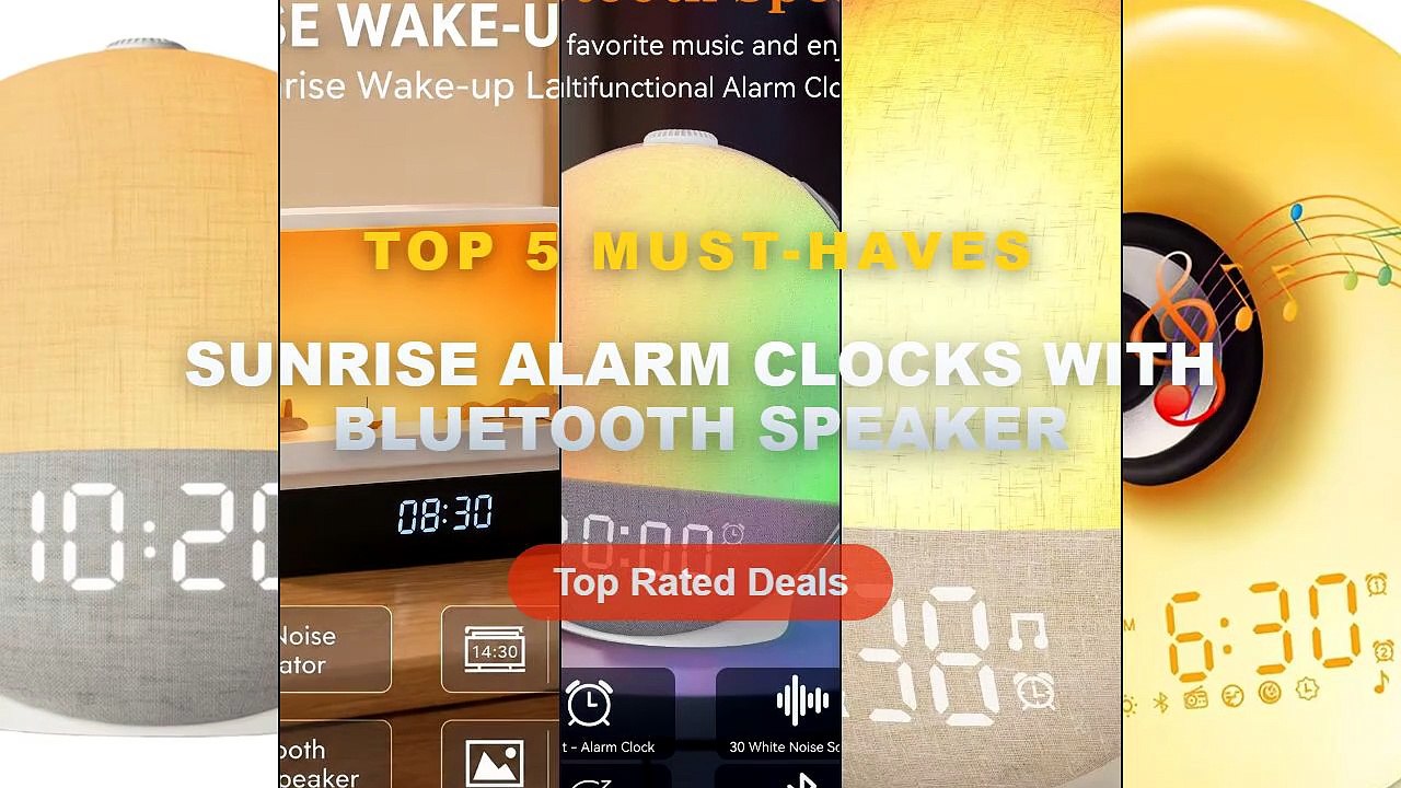 Sunrise Alarm Clocks With Bluetooth Speaker: To...