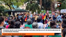POSADAS SALIÓ A LAS CALLES A SENTAR POSTURA CONTRA LA LEY DE INVIOLABILIDAD DE LA PROPIEDAD PRIVADA