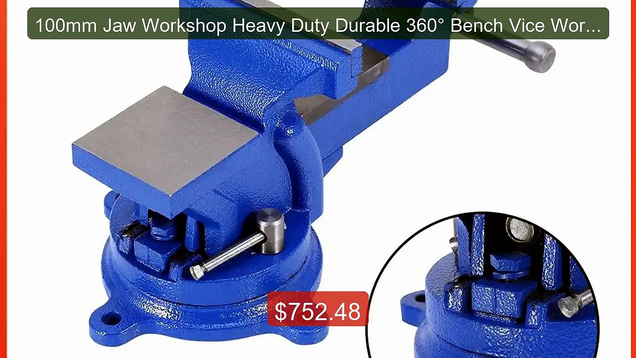 100mm Jaw Workshop Heavy Duty Durable 360° Benc...