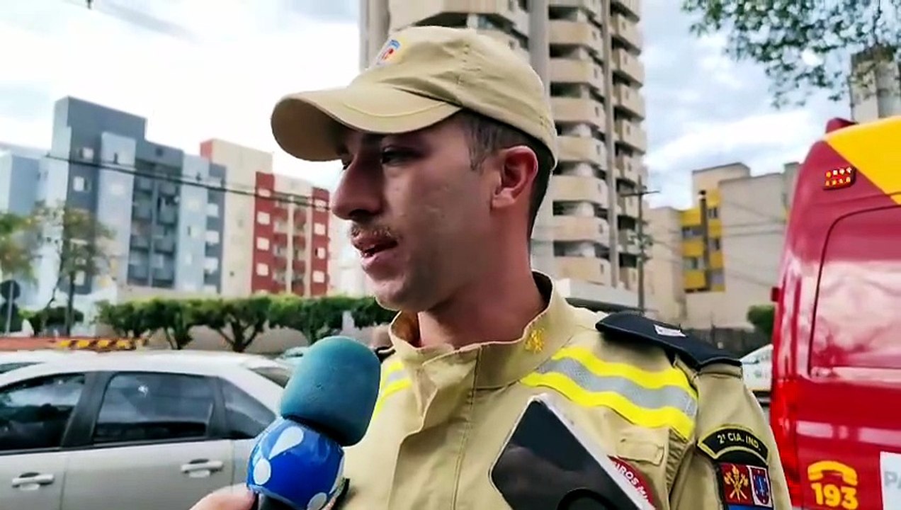 Tenente Malheiros, do Corpo de Bombeiros, fala sobre acidente com vítima no Centro de Umuarama