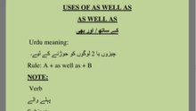 Learn how to use "as well as" in your native language