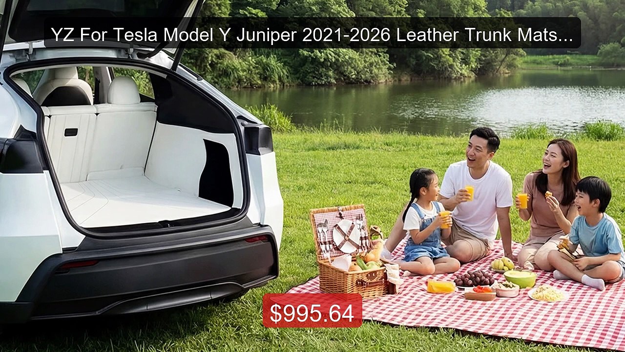 YZ For Tesla Model Y Juniper 2021-2026 Leather Trunk Mats Ful... -- Amazing Value 2026 | Must Have!
