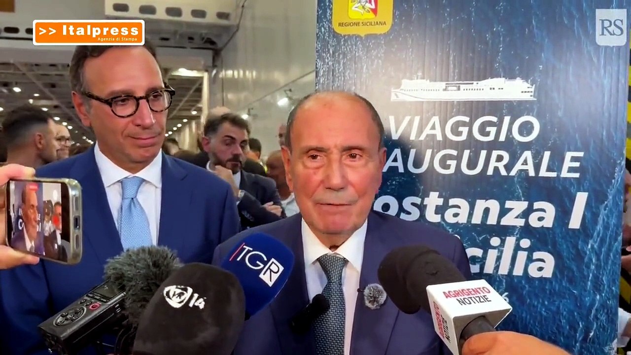 Inaugurato traghetto Costanza I di Sicilia, Schifani "Mantenuto impegni presi"